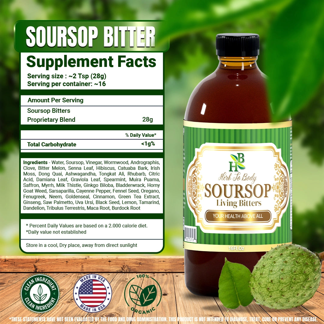 2 Sour Sop Bitters 16oz each