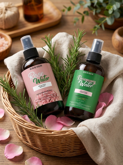 1 Rose Water + 1 Rosemary Water