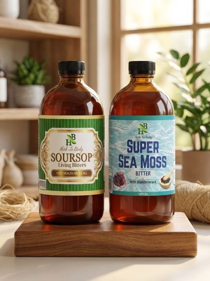 1 Sea Moss Bitter + 1 Sour Sop Bitter 16oz each