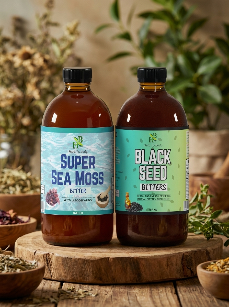 1 Sea Moss Bitter + 1 Back Seed Bitter 16oz each